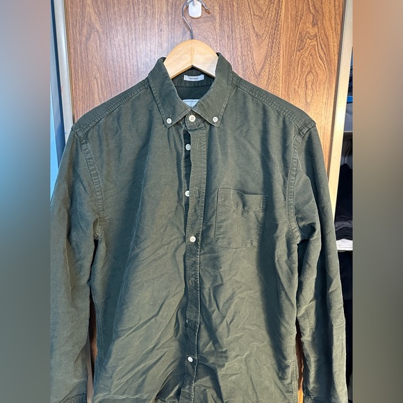Frank & Oak Dark Forest Green Button Down - Picture 1 of 2